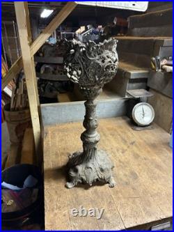 Antique Victorian Rare Miller Petroleum Table Parlor Oil Lamp Light Brass Parts