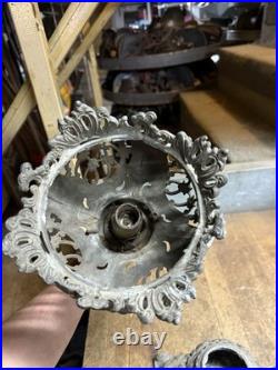 Antique Victorian Rare Miller Petroleum Table Parlor Oil Lamp Light Brass Parts