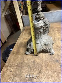 Antique Victorian Rare Miller Petroleum Table Parlor Oil Lamp Light Brass Parts