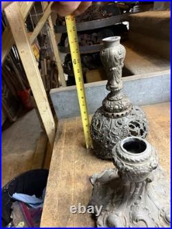 Antique Victorian Rare Miller Petroleum Table Parlor Oil Lamp Light Brass Parts