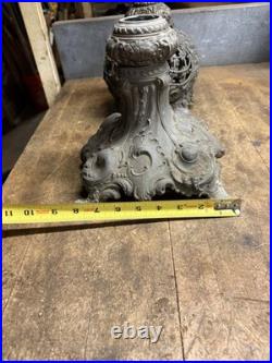 Antique Victorian Rare Miller Petroleum Table Parlor Oil Lamp Light Brass Parts