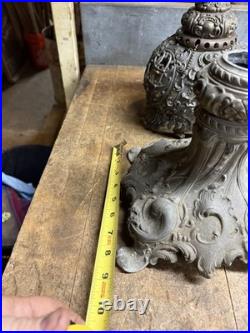 Antique Victorian Rare Miller Petroleum Table Parlor Oil Lamp Light Brass Parts