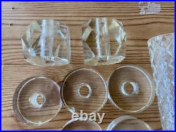 Antique Vintage Brass Gas Light Lamp Crystal Glass Chandelier Parts Marble Lot
