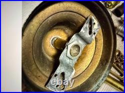 Antique Vintage Brass Lamp Parts Lot Sockets Base Chain Finial Repair Salvage