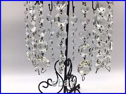 Antique Vintage Glass Cut Crystal Chandelier Lamp Parts 102 Prism Lot 17 Strands
