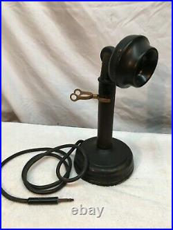 Antique Vintage Kellogg Candlestick Telephone Lamp Parts Repair lot
