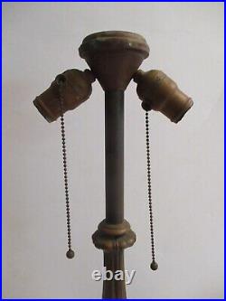 Antique Vintage Tiffany Style Table Lamp Base Only for Parts or Repair