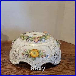 Antique Von Scheirholz German Porcelain Figural Lamp Lithophane Shade 24 Parts