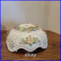 Antique Von Scheirholz German Porcelain Figural Lamp Lithophane Shade 24 Parts