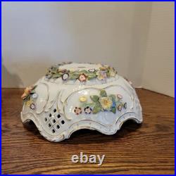 Antique Von Scheirholz German Porcelain Figural Lamp Lithophane Shade 24 Parts