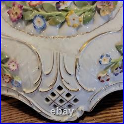 Antique Von Scheirholz German Porcelain Figural Lamp Lithophane Shade 24 Parts