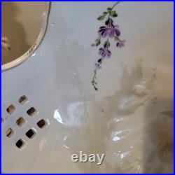 Antique Von Scheirholz German Porcelain Figural Lamp Lithophane Shade 24 Parts