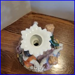 Antique Von Scheirholz German Porcelain Figural Lamp Lithophane Shade 24 Parts