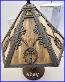 Antique Vtg Rainaud 1118 Stained Glass Table Lamp Tiffany Era RESTORATION/ PARTS