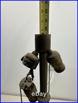 Antique Vtg Rainaud 1118 Stained Glass Table Lamp Tiffany Era RESTORATION/ PARTS