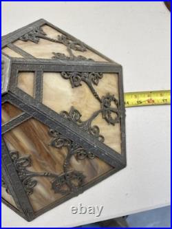 Antique Vtg Rainaud 1118 Stained Glass Table Lamp Tiffany Era RESTORATION/ PARTS