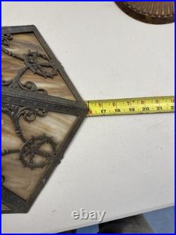 Antique Vtg Rainaud 1118 Stained Glass Table Lamp Tiffany Era RESTORATION/ PARTS