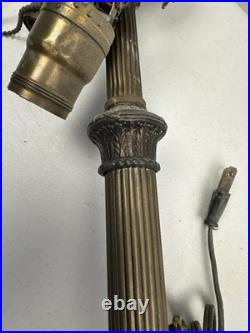 Antique Vtg Rainaud 1118 Stained Glass Table Lamp Tiffany Era RESTORATION/ PARTS