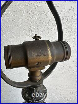 Antique art nouveau Rainaud double socket table lamp base parts restore 1E