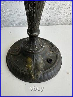 Antique art nouveau Rainaud double socket table lamp base parts restore 1E