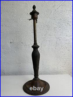 Antique art nouveau double socket table lamp base parts restore 1L