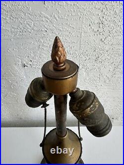 Antique double G E socket table lamp base parts restore 1R
