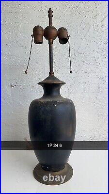 Antique double socket cassidy gas O lux table lamp base parts restore 1P