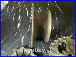Antique lot of 5 pieces mix solid brass parts for chandeliers and lamp