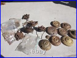 Antique retractable lamp pulley parts