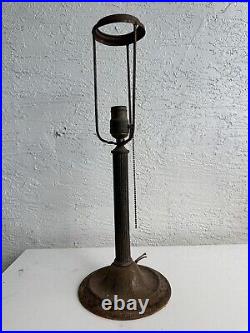 Antique table lamp base parts restore 1T