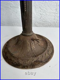 Antique table lamp base parts restore 1T