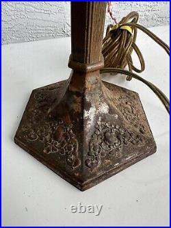 Antique table lamp base parts restore 2A
