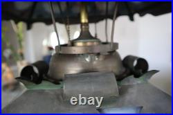 Antique wrought iron slag glass lamp (for parts or repair)