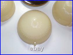 Art Deco 3 Light Slip Shade Ceiling Fixture Vintage Untested For Parts/Resto