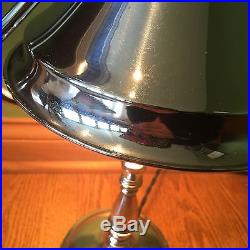 Art Deco Chrome Over Brass Antique Vintage Adjustable Table Lamp Light