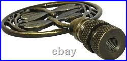 Art Deco Dragonfly Filigree Finial Set of 2 Antique Brass Lamp Accessories