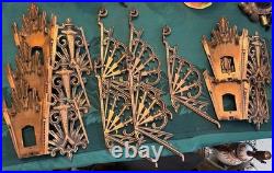 Art Deco Era Midwest Light Fixture Co BRONZE Slip Shade Light Fixture PARTS ONLY