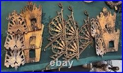 Art Deco Era Midwest Light Fixture Co BRONZE Slip Shade Light Fixture PARTS ONLY