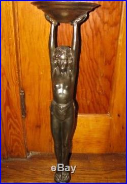 Art Deco Nude Figure RESTORATION REPAIR Part Ashtray Lamp VTG 1920s Nuart Style