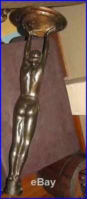 Art Deco Nude Figure RESTORATION REPAIR Part Ashtray Lamp VTG 1920s Nuart Style