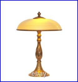 Art Deco design table Saint-Étienne copper lamp unique piece bankers