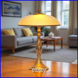 Art Deco design table Saint-Étienne copper lamp unique piece bankers