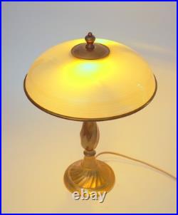 Art Deco design table Saint-Étienne copper lamp unique piece bankers