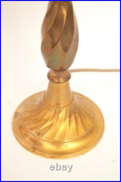 Art Deco design table Saint-Étienne copper lamp unique piece bankers