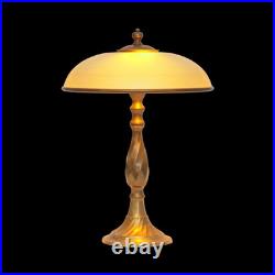 Art Deco design table Saint-Étienne copper lamp unique piece bankers