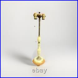 Art Nouveau Alabaster Lamp For Parts Or Repair 24 Tall Vintage