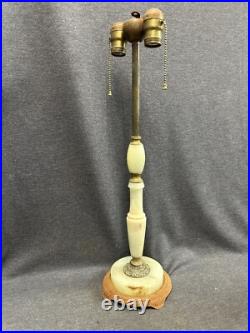 Art Nouveau Alabaster Lamp For Parts Or Repair 24 Tall Vintage