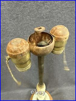 Art Nouveau Alabaster Lamp For Parts Or Repair 24 Tall Vintage
