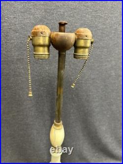 Art Nouveau Alabaster Lamp For Parts Or Repair 24 Tall Vintage