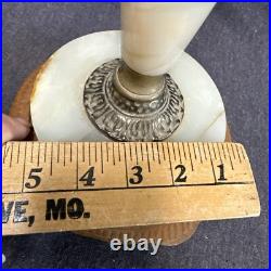 Art Nouveau Alabaster Lamp For Parts Or Repair 24 Tall Vintage